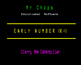 Early Numbers - Clarry the Caterpillar